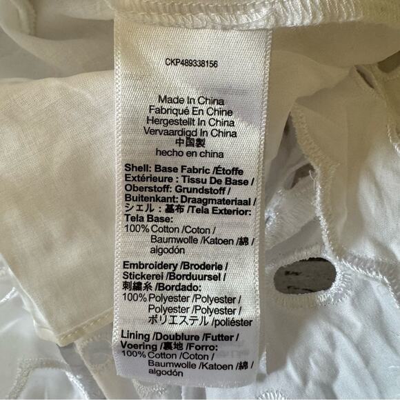 NWT Madewell Embroidered Tank Midi Dress in Poplin White Cotton Boho NS131 - Picture 12 of 15